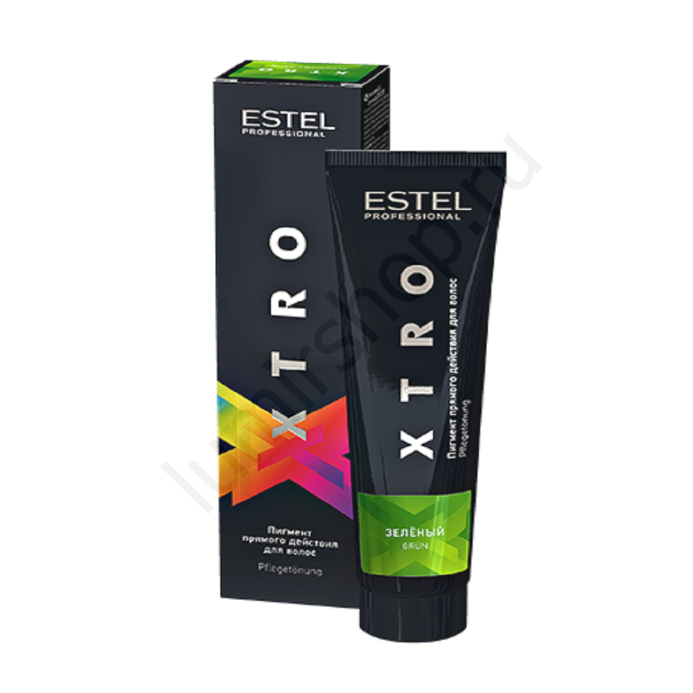 Estel xtro. Estel XTRO зеленый. Эстель прямой пигмент зеленый. Estel XTRO фуксия. Пигмент прямого действия для волос XTRO Black металлик, 100 мл.